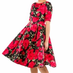 Hepburn in Red & Black Sorrento UK10/US 6